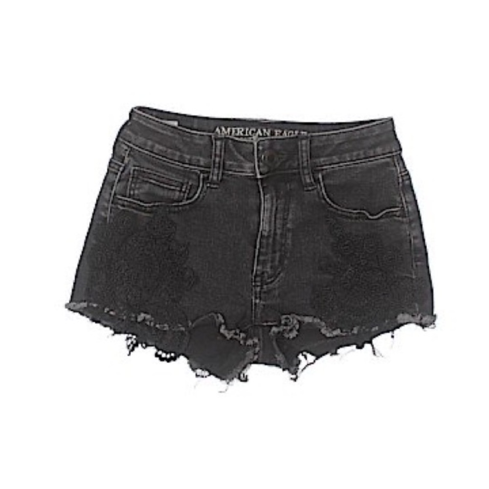 American eagle black jean shorts